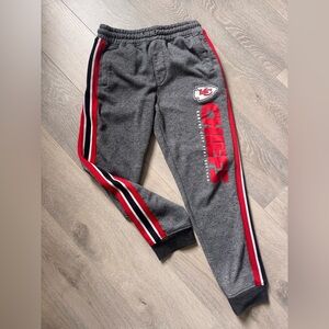 NFL Kids Kansas City Chiefs Gray Sweatpants - Red & Black Stripe